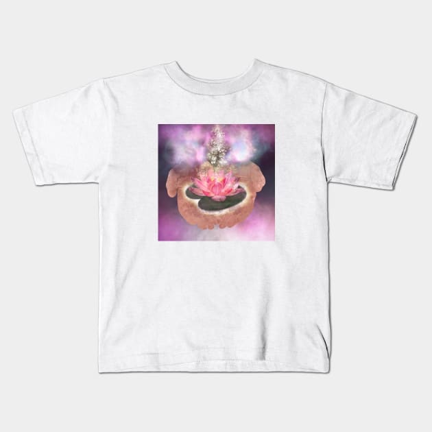 Dharma meditation yoga Kids T-Shirt by Nastya Li